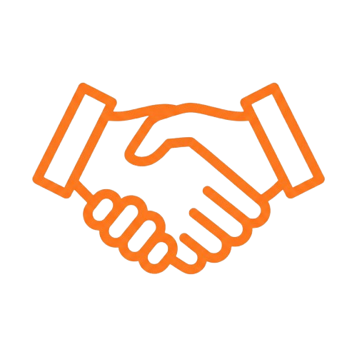 Zwei Hände, die sich schütteln als Symbol für Partnerschaftlichkeit, Fairness und Transparenz.